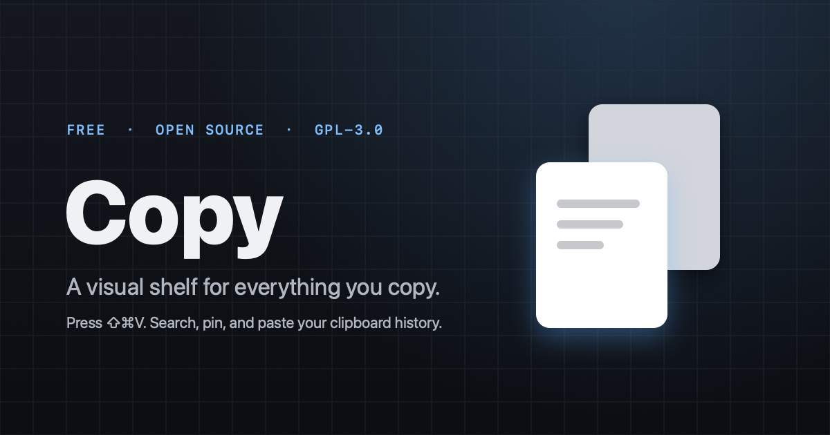 Copy — визуальная история буфера обмена для macOS